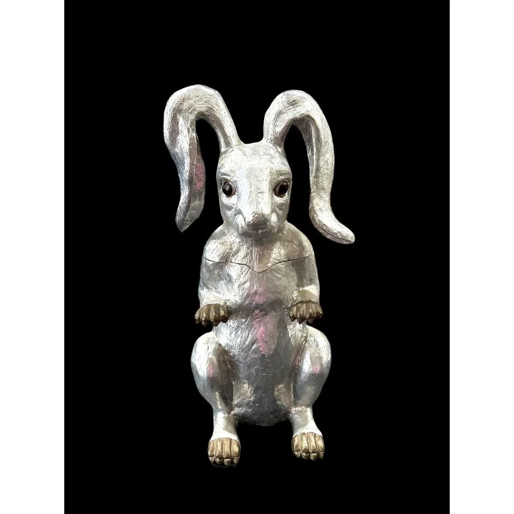 Vintage 1986 Arthur Court Bunny Rabbit Wine Bottle Holder Decanter Ice Bucket